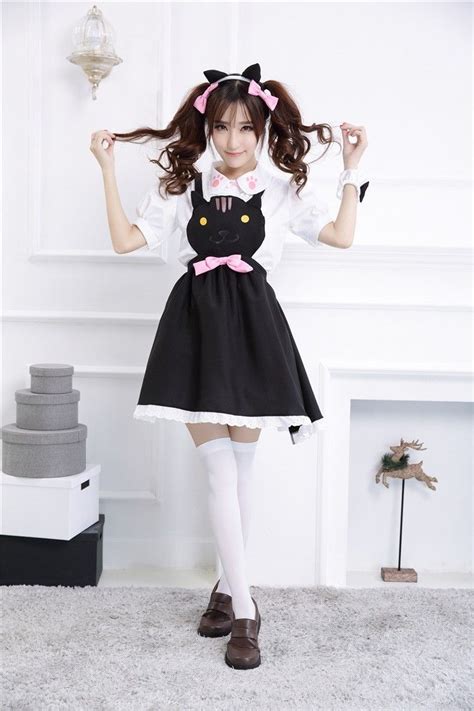 Kawaii Clothing Cute Ropa Costume Cosplay Neko Atsume Cat Maid Gothic