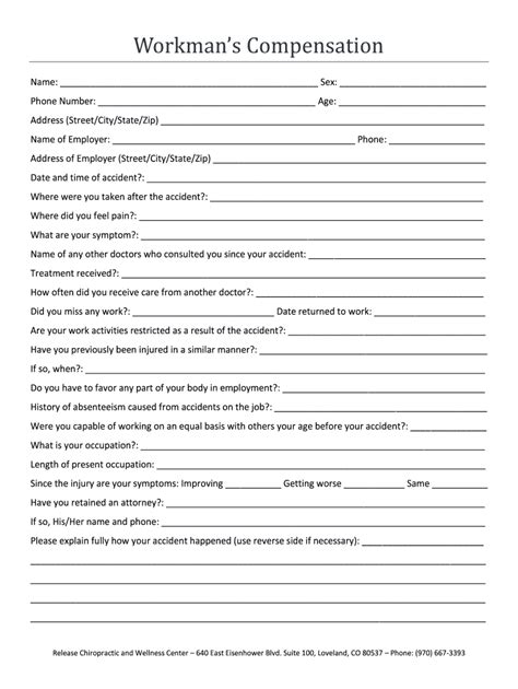 Personal Injury Intake Form Fill Online Printable Fillable Blank