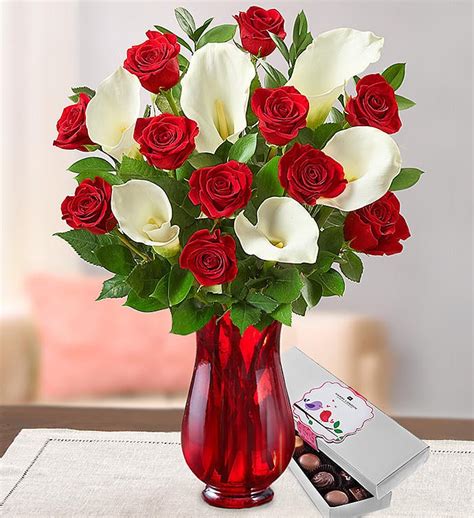 Stunning Red Rose Calla Lily Bouquet Flowers Com