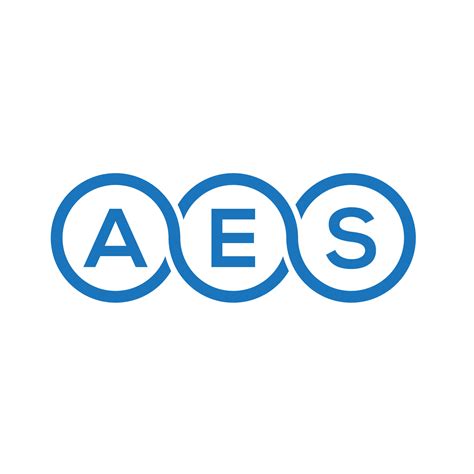 Aes Letter Logo Design On White Background Aes Creative Initials
