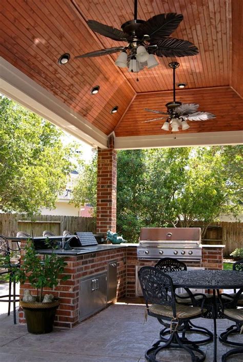 Patio Cover And Outdoor Kitchen In Waterside Estates Texas Custom