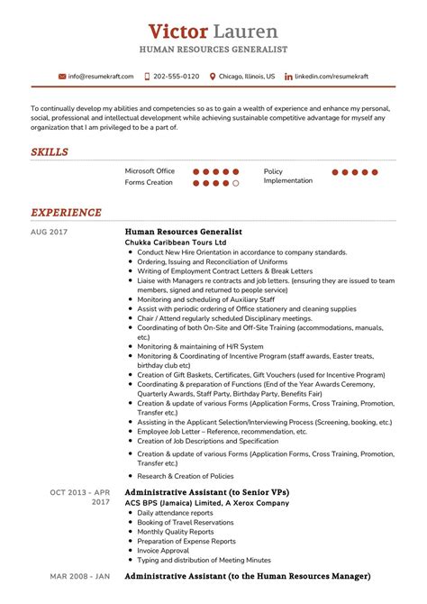 Human Resources Generalist Resume Example In 2024 Resumekraft