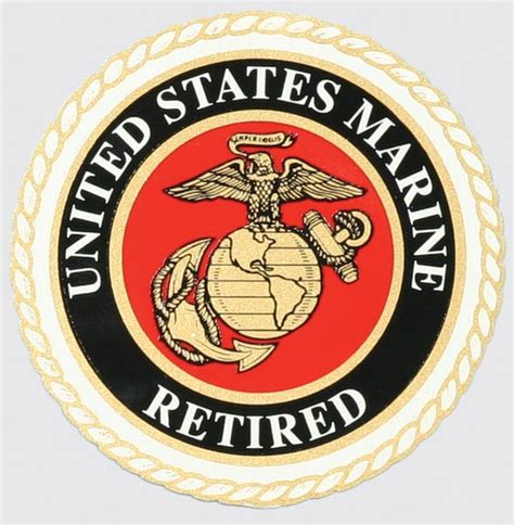 United States Marine Corps Retired With Eagle Globe And Anchor Logo
