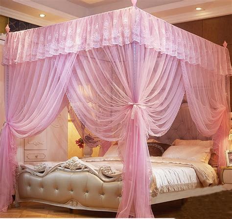 Buy Mengersi 4 Corner Poster Canopy Bed Curtains Bed Canopies Net For