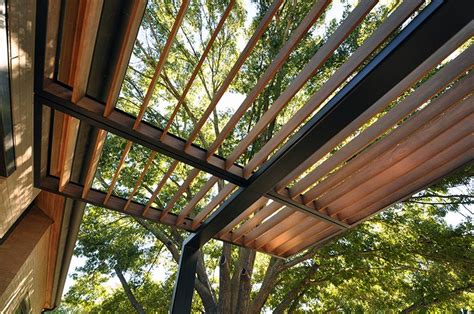 A garden trellis can provide a beautiful lush screen to provide privacy or hide mechanical equipment like a/c units and pool pumps. Modern Steel Trellis | Life of an Architect