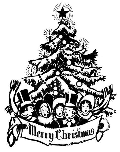 12 Retro Black And White Christmas Clipart In 2021 Christmas Clipart