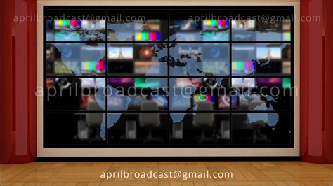 News Tv Studio Set 51 Virtual Green Screen Background Loop Green