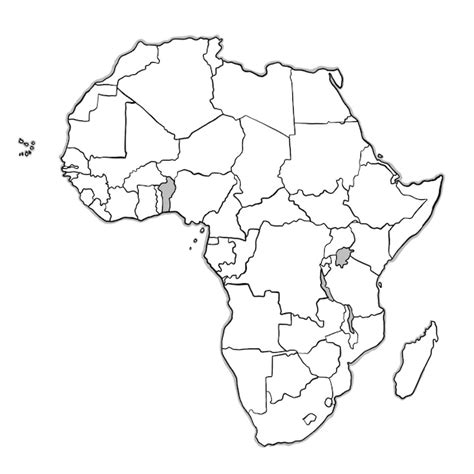 Mapa De Africa Dibujada A Mano Vector Gratis