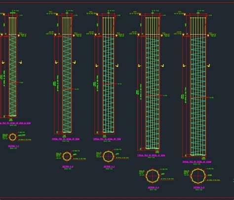 Pile Reinforcement Details And Piling Work Notes Cad Files Dwg Files Plans And Details