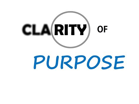 Clarity Of Purpose Be Clear Be Intentional A Sermon Message