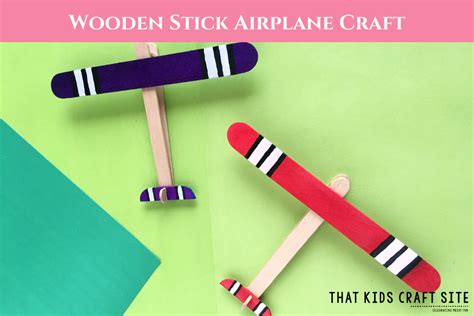 Wooden Stick Airplane Craft For Preschoolers That Kids Craft Site