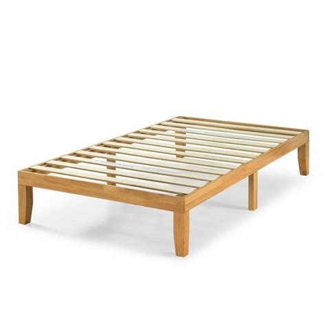 Zinus Brown Natural Wood Frame Twin Platform Bed Spi Fdmc 14t The