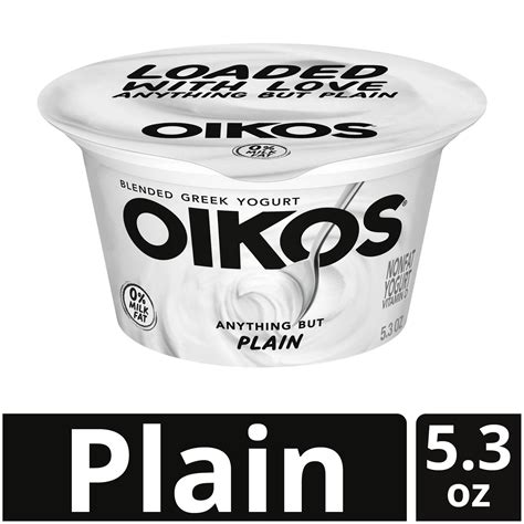Oikos Blended Plain Greek Nonfat Yogurt 53 Oz Shipt