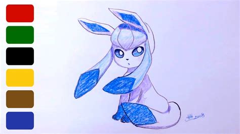 How To Draw Glaceon From Pokemon Part 2 Youtube