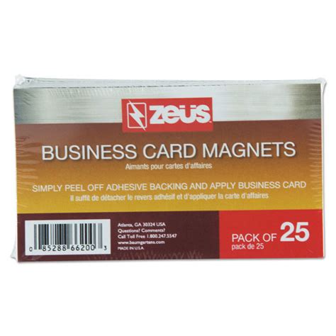 Bau66200 Zeus 66200 Business Card Magnets 2 X 35 White Adhesive