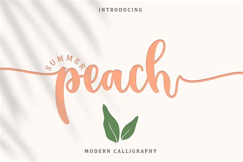 Summer Peach Font By Sakha Design · Creative Fabrica