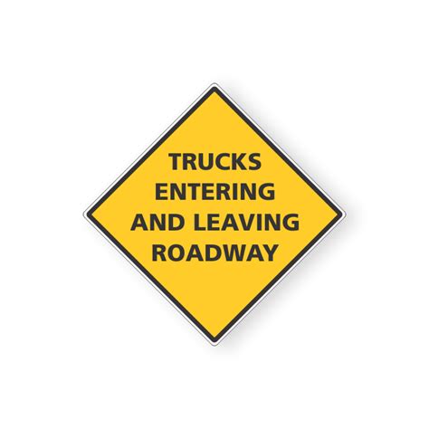 Trucks Entering And Leaving Roadway Diamond Sign Devco Consulting