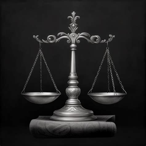 Premium Ai Image A Metal Balance Scale Of Justice In The Style Of