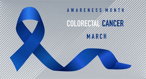 Blue Ribbon As A Symbol Of Colorectal Cancer Awareness Prevention