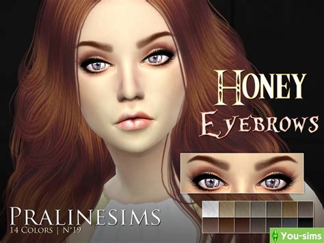Скачать Брови для девушек Honey от Pralinesims к Sims 4 You Sims
