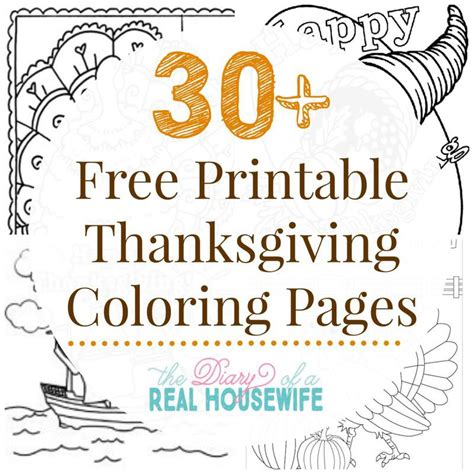 Coloring pages are fun for children of all ages and are a great educational tool that helps children develop fine motor skills, creativity and color recognition! Thanksgiving Coloring Pages • The Diary of a Real Housewife