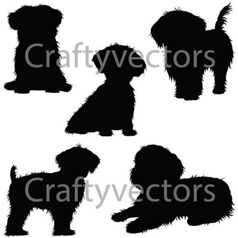 Yorkipoo Dog Svg Silhouettes Etsy Yorkie Poo Dog Silhouette
