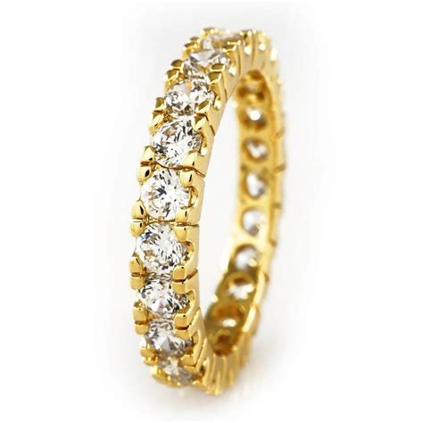 18k Gold Promise Eternity Ring Nivs Bling