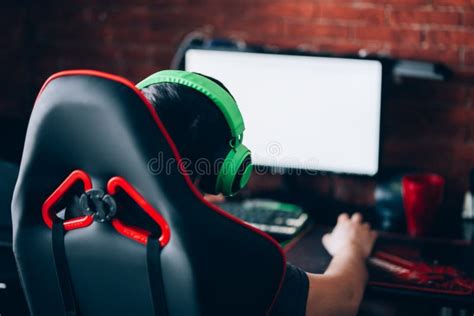 Computer Games Playing Place Stock Photo Image Of Gamer Adult