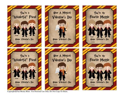 Free Harry Potter Printable Valentines