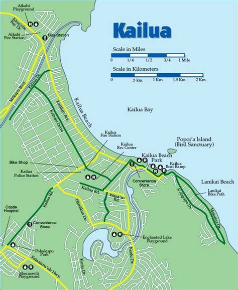 Highways Bike Map Oahu