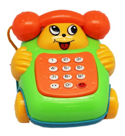 Yellow Face And Hands Childrens Muscial Toy Telephone