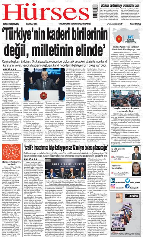 İstanbul Hürses gazetesi Gazete Manşetleri