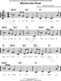 If you cannot find the free disney clarinet sheet music you are looking for, try requesting it on the sheet music forum. Richard M. Sherman "Winnie the Pooh" Sheet Music for Beginners - Download & Print | Easy piano ...