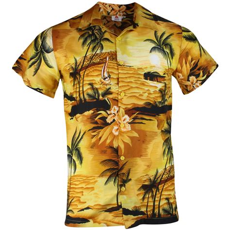 Hawaiian Shirt Mens Stag Beach Palm Tree Stag Party Large Aloha Hawaii