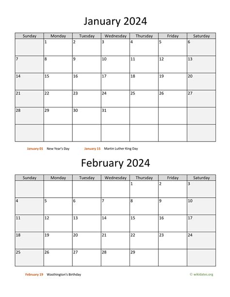 Printable Bi Monthly 2024 Calendar