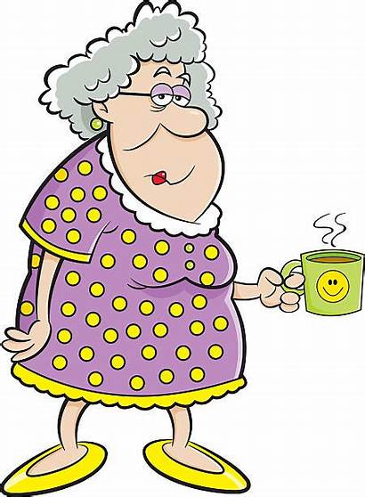 Lady Cartoon Holding Vector Mug Coffee Illustration