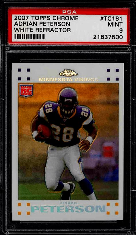 2007 adrian peterson topps performance rc auto #99 · the buyer will receive the card seen listed above. Adrian Peterson Rookie Card - Top 3 Cards and Buyers Guide ...