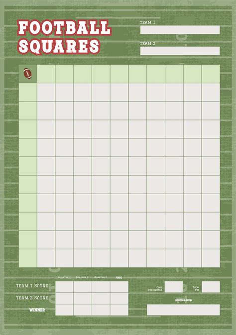 Printable 50 Square Football Pool Grid 14 Free Pdf Printables
