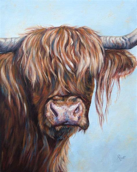 Furgus 2015 Acrylic Painting By Ruth Aslett Bull Painting Cow