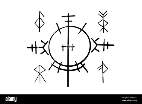 Nordic Celtic Runes Set Norse Protection Symbols In Doodle Style