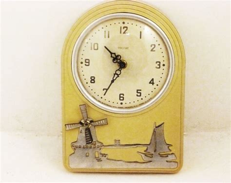 Vintage Dutch Windmill Clock 1950s Kitchen By Chronart New Etsy