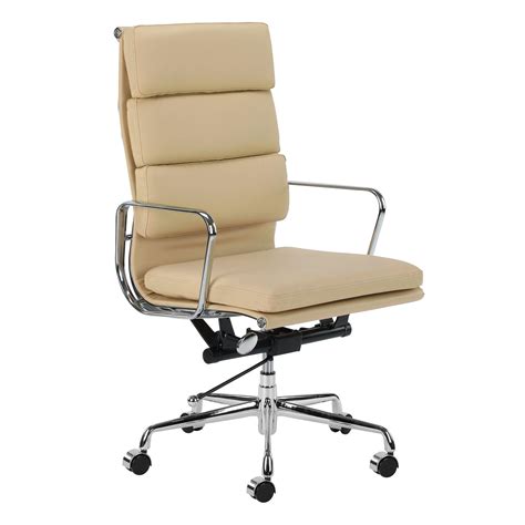 New Eames Premium Leather Replica High Back Soft Pad Management Office