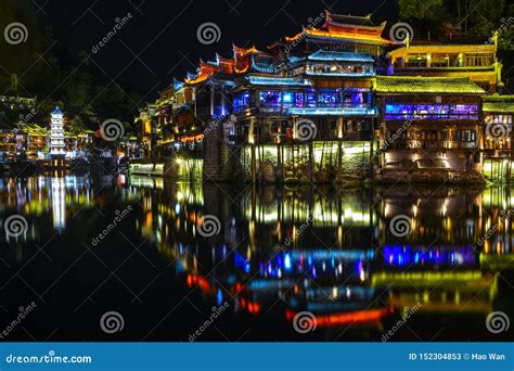 Hunan Xiangxi Fenghuang Ancient City Summer Scenery Stock Image Image