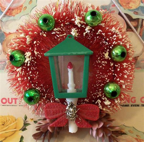 Retro christmas wreath in style of engraving. Bottle Brush Wreath | Retro christmas, Vintage christmas ...