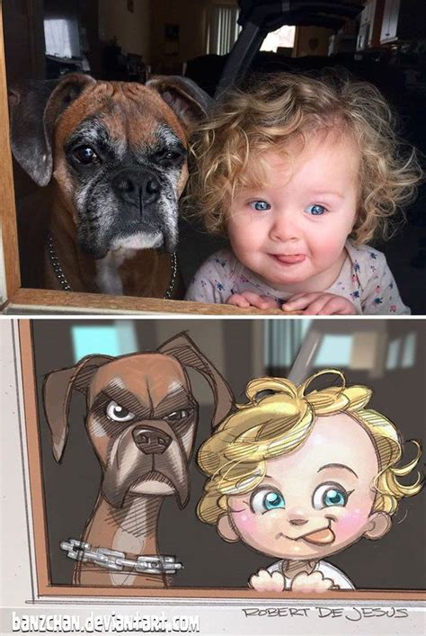 Talented Illustrator Turns Photos Of People And Their Pets Into
