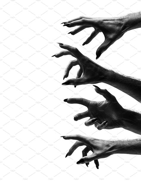 Black Creepy Halloween Monster Hand Creepy Hand Monster Hands Hand