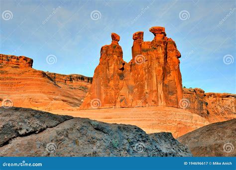 Three Gossips Arches National Park Moab Utah Editorial Photography