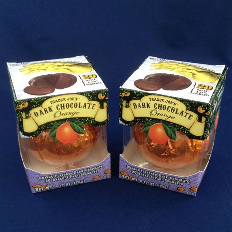 Trader Joes Dark Chocolate Orange Sectioned 2 Ct Dark Chocolate