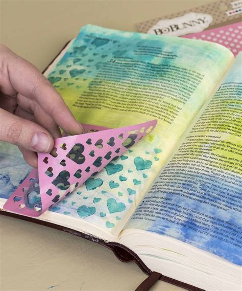 Bible Art Journaling Basic Step By Steps With Gesso Stamps And Ink