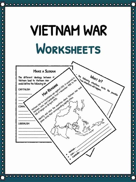 vietnam war facts information worksheets lesson plans